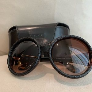 Loewe round brown and black sunglasses